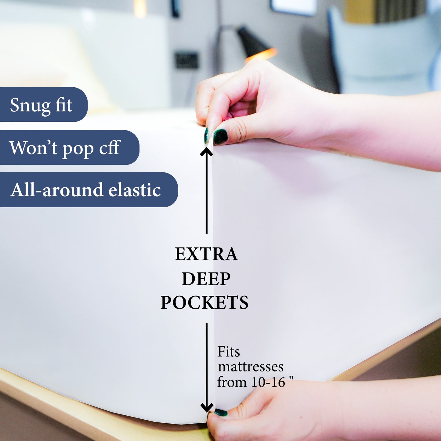 Hooor's Nest King Size (180 cm x 200 cm) Set of 100% Egyptian cotton Fitted Sheet + 2 Pcs Pillowcases (50 cm x 75 cm)