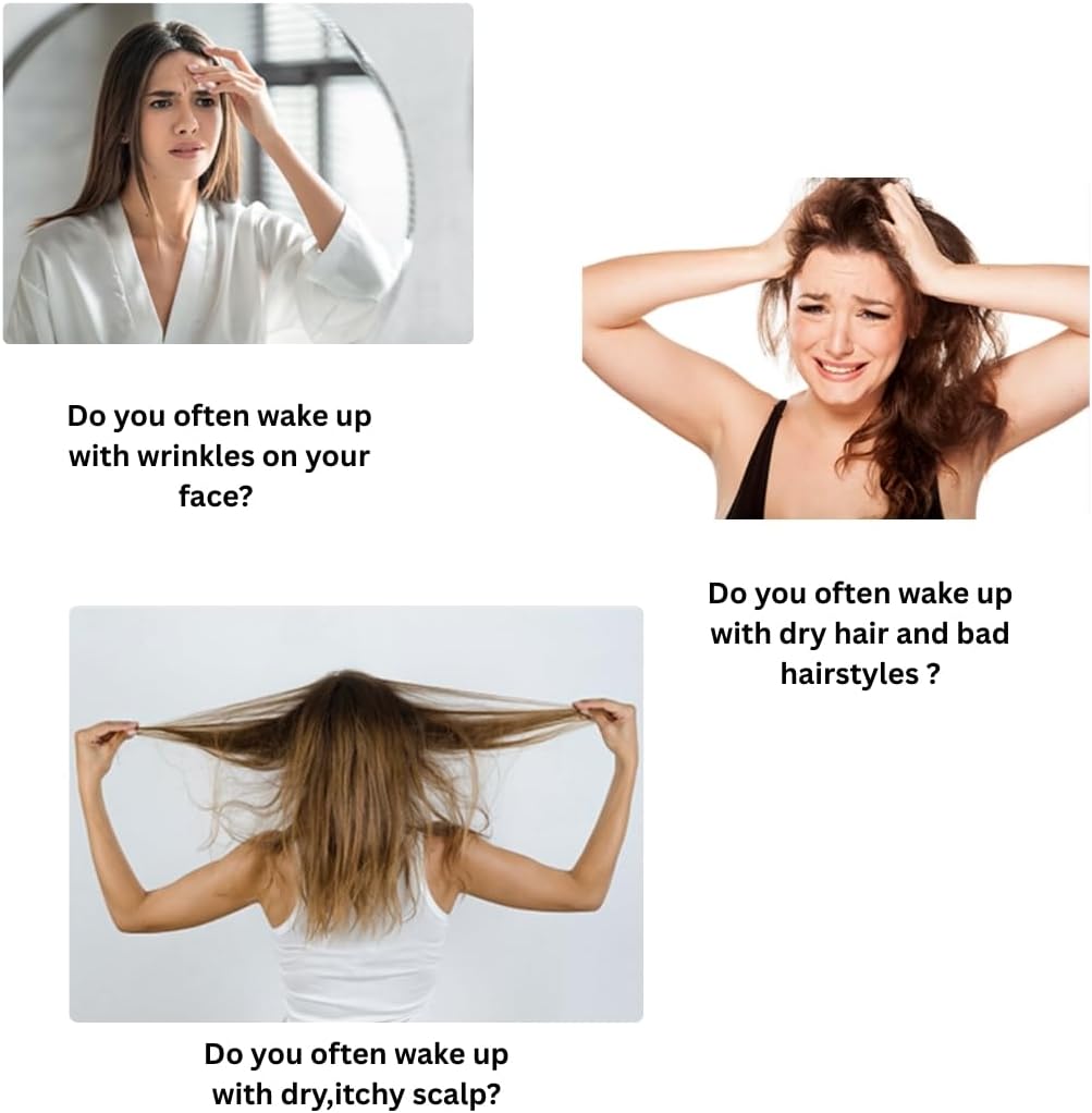 Hooor's Nest Premium Satin Silk Pillowcases, 46x71cm, 2 Pieces