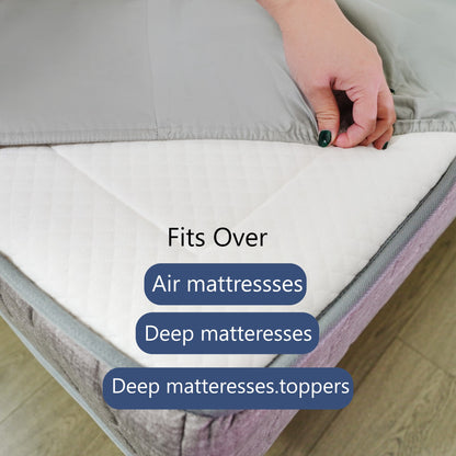 Hooor's Nest King Size (180 cm x 200 cm) Set of 100% Egyptian cotton Fitted Sheet + 2 Pcs Pillowcases (50 cm x 75 cm)