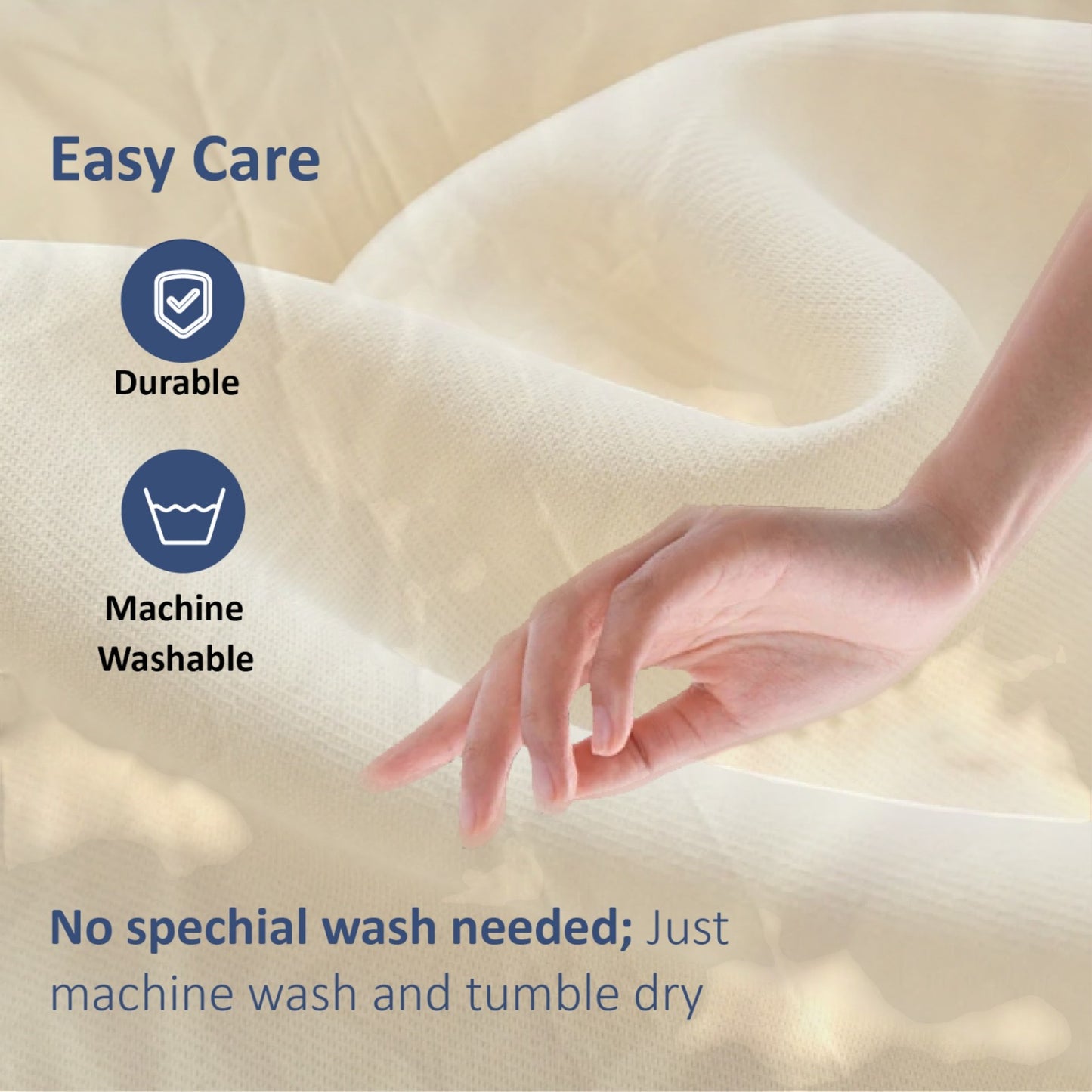 Hooor's Nest King Size (180 cm x 200 cm) Set of 100% Egyptian cotton Fitted Sheet + 2 Pcs Pillowcases (50 cm x 75 cm)