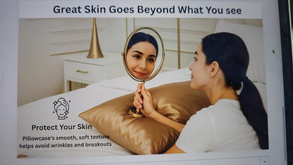 Hooor's Nest Premium Satin Silk Pillowcases, 46x71cm, 2 Pieces